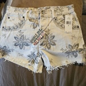 Ralph Lauren Double RL Women's Floral Jean Shorts - Gray